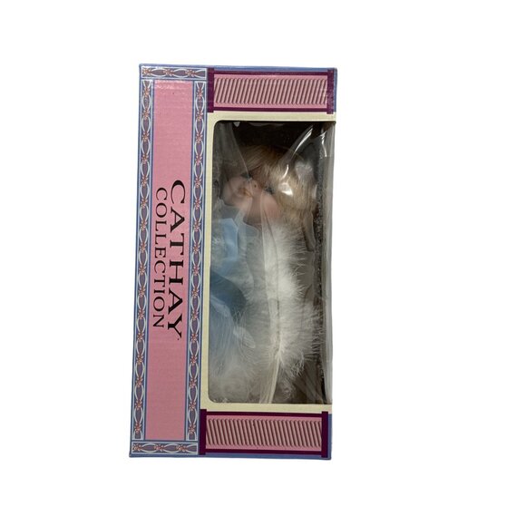 Cathy Collection limited edition Porcelain Baby Angel Hanging Cherub Blue - Picture 9 of 9